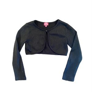 Girls Sparkly Crop Sweater